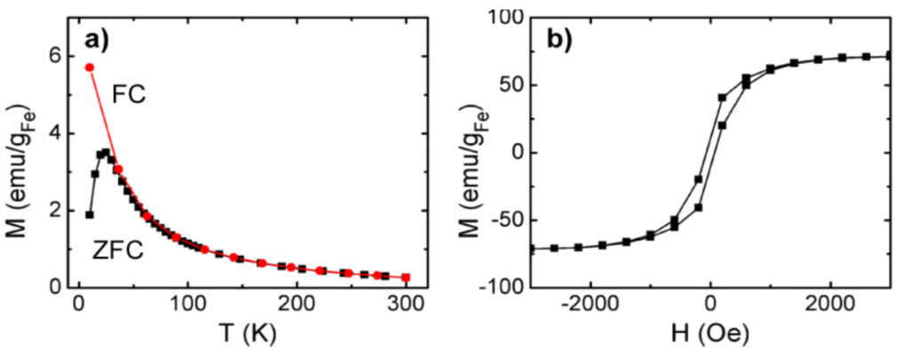 FC/ZFC magnetization curves at fixed magnetic field to study the magnetic order as a function of temperature and, for nanoparticle systems, the effect of nanoparticle size and size distribution; b) Hysteresis loops to study the effect of magnetic field on the magnetization and to measure the coercive field. (Istituto di Struttura della Materia, Roma, IT (ISM-CNR))